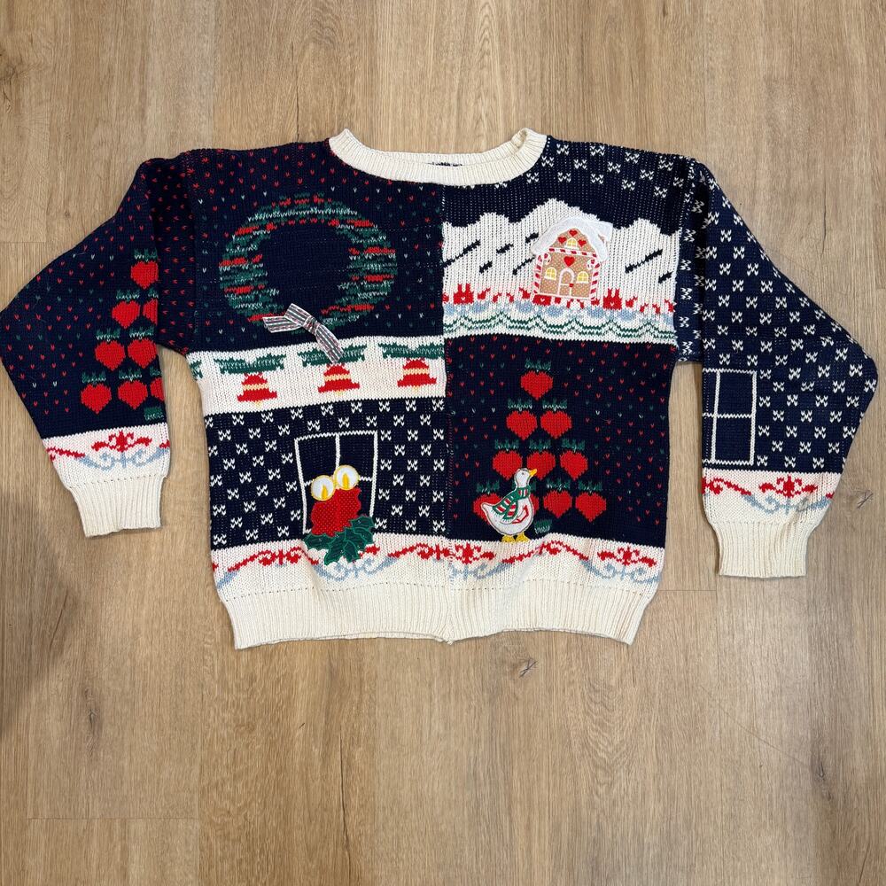 Vintage Sweater Loft Christmas Knit Sweater Size M